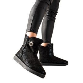 Evento Mukluki med glitter svart