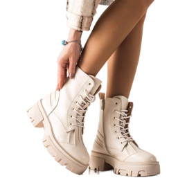 Seastar Stövlar Trappers På Plattformen beige