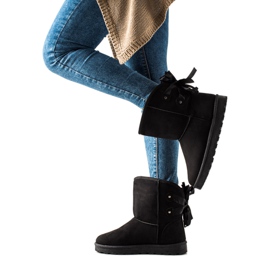 TRENDI Mukluki Med En Rosett svart