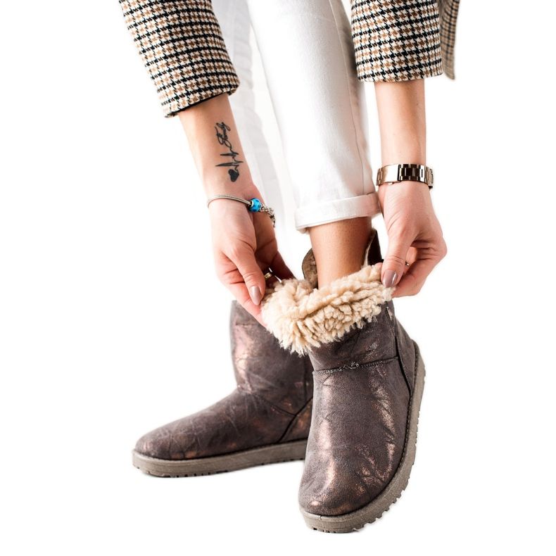 Evento Mukluki med glitter brun