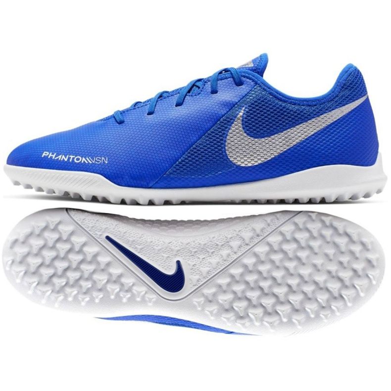 Nike Phantom Vsn Academy Tf M AO3223-410 fotbollsskor blå