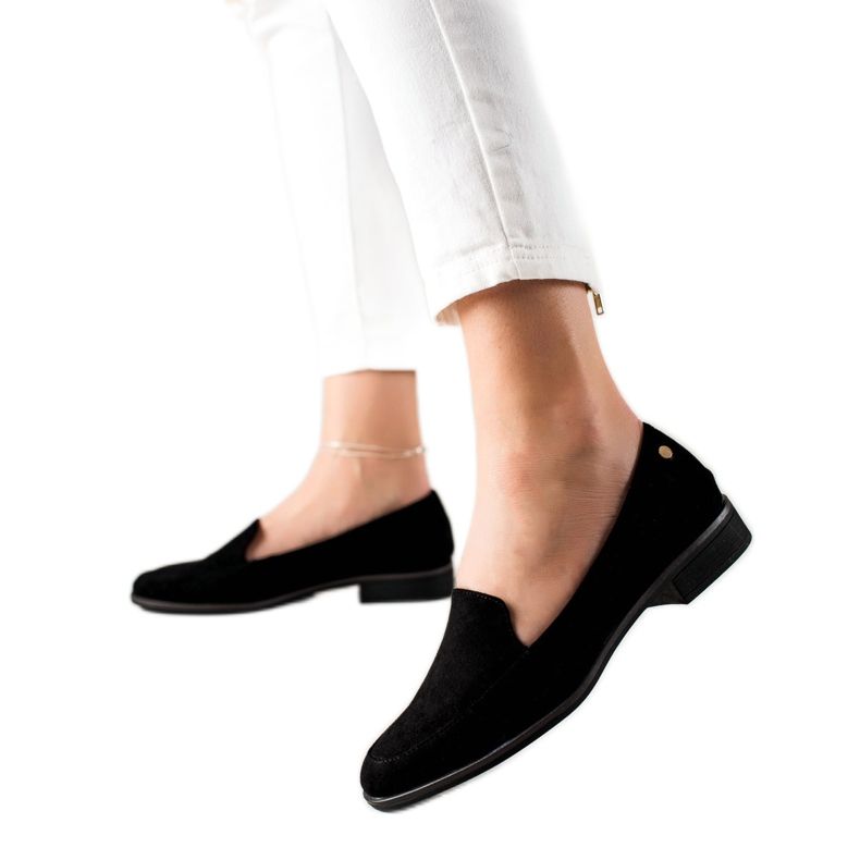 M.Daszyński Eleganta loafers i mocka svart