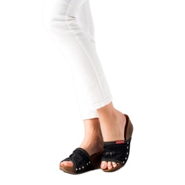 M.Daszyński Sandaler med kil svart