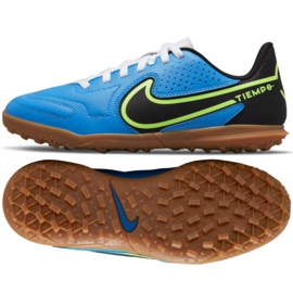 Nike Tiempo Legend 9 Club Tf Jr DA1334 403 fotbollsskor mångfärgad blå