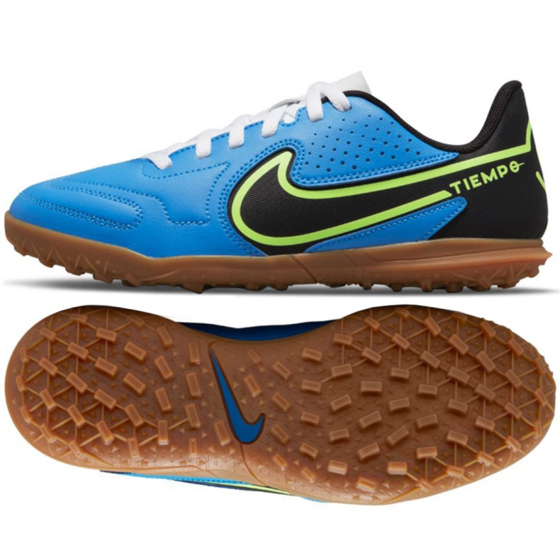 Nike Tiempo Legend 9 Club Tf Jr DA1334 403 fotbollsskor mångfärgad blå
