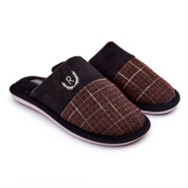 WJ1 Varm brunrutiga tofflor Blase