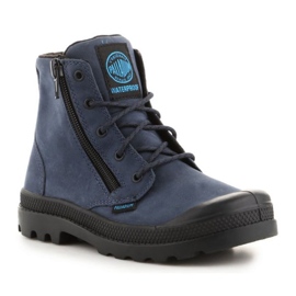 Palladium Pampa Hi Lea Gusset Jr 52744-432 skor blå