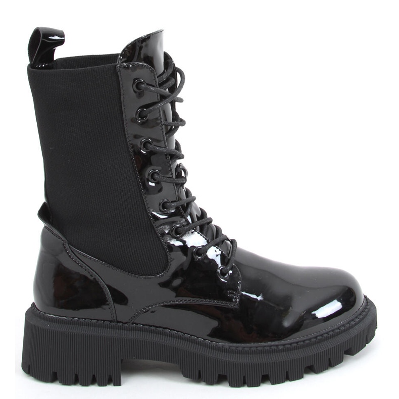 Militärstövlar med ovandel av strumpan Sanna Black svart