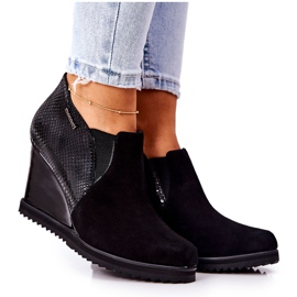 Boots On Wedge Animal Pattern Monnari 0990-020 Svart