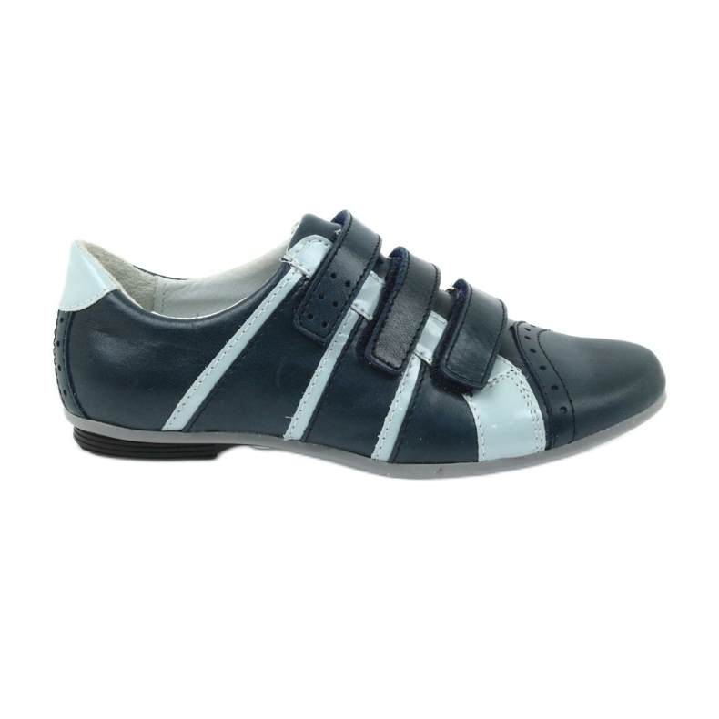 Mido läderskorskor för kardborrband Mido Navy Blue blå