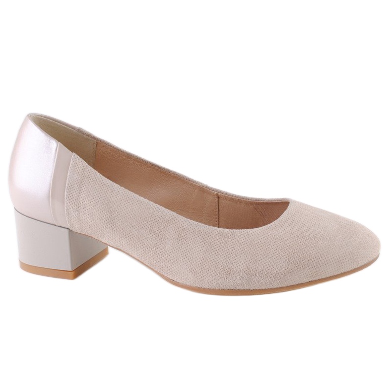 Marco Shoes Läder pumps 0887P häl beige