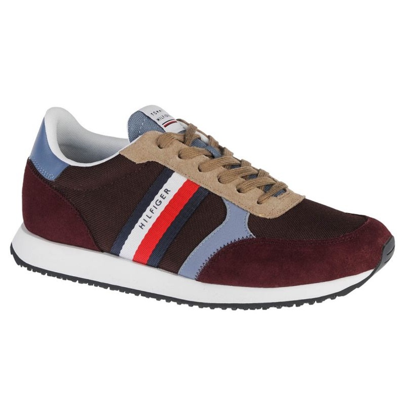 Tommy Hilfiger Runner Lo Color Mix skor FM0FM03815-GR8 brun