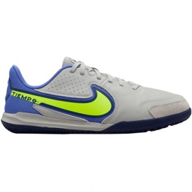 Nike Tiempo Legend 9 Academy Ic Jr DA1329 075 fotbollsskor grön, blå, grå/silver nyanser av grått