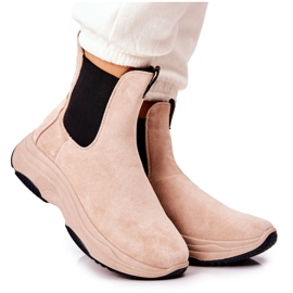 WS1 Plattform Stövlar Mocka Beige Nicci