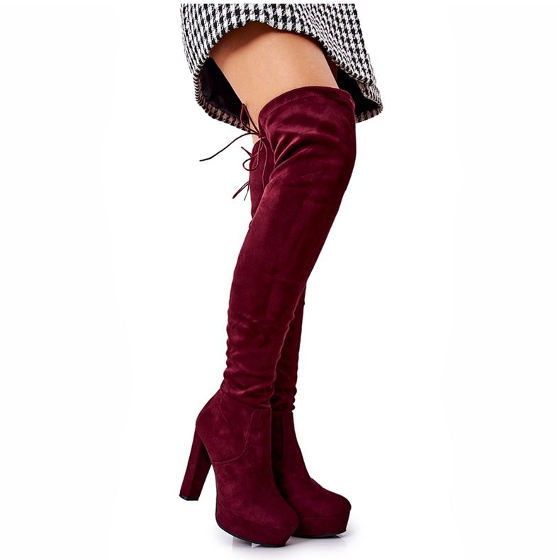 WS1 Mockaklackstövlar Burgundy Minesa röd