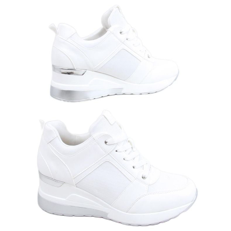 Wisto White wedge sneakers vit