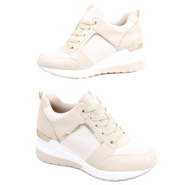 Wisto Apricot wedge sneakers beige