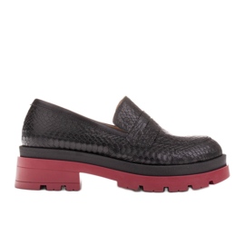 Marco Shoes Loafers med tjock sula svart