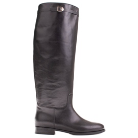 Marco Shoes Skinnstövlar för en bred vad svart