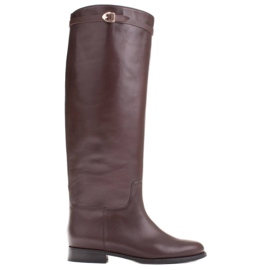 Marco Shoes Skinnstövlar för en bred vad brun