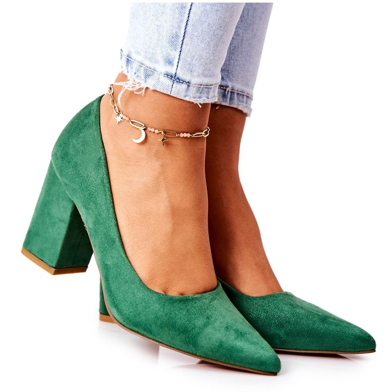 WS1 Pumpar På En Stång Mocka Grön Florena