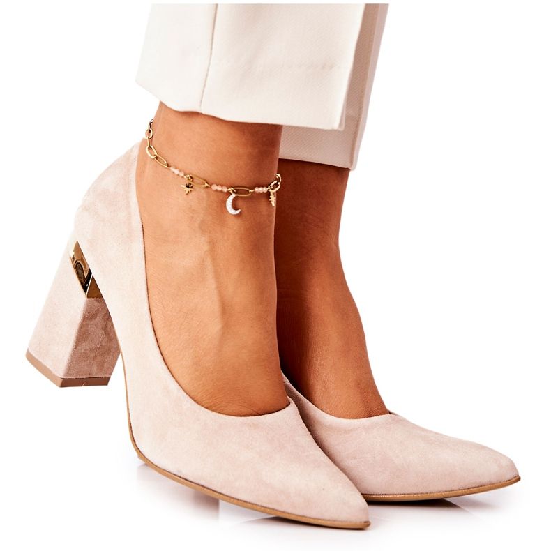 Lewski Shoes Mocka Pumps Lewski 3117 Beige