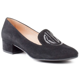 Marco Shoes Skor i mocka för kvinnor. Svarta herrar