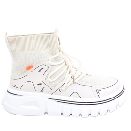 Malin Beige sock sportskor