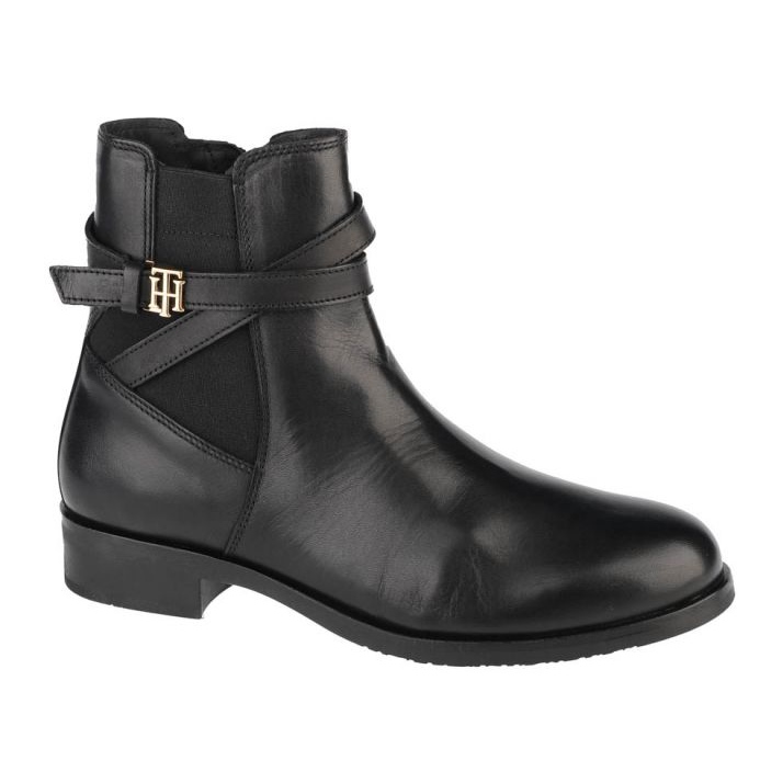 Tommy Hilfiger Hårdvara på bälte Flat Boot W FW0FW05967-BDS svart