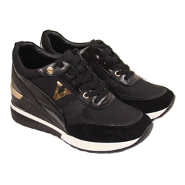 Wedge sneakers Potocki W WM747A svarta gyllene