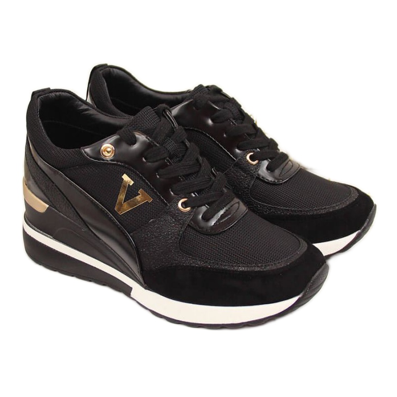 Wedge sneakers Potocki W WM747A svarta gyllene