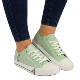 Textilsneakers Big Star W HH274112 mint vit grön