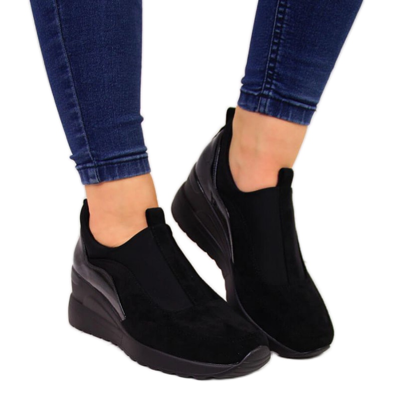 Wedge sneakers Vinceza W WM790A svarta