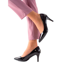 Clowse Eleganta lackade klackar svart