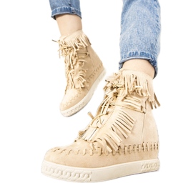 Dias beige wedge sneakers