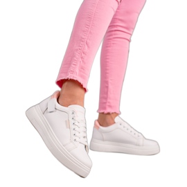 Ideal Shoes Vita Eco Leather Sneakers rosa