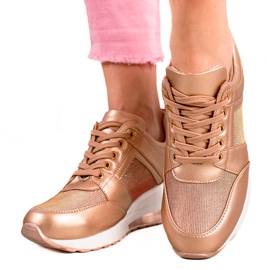 Diamantique Golden Wedge Sneakers gyllene