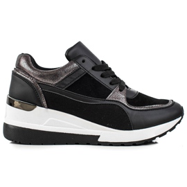 TRENDI Snygga svarta sneakers