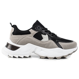 Sweet Shoes Grå och svarta sneakers