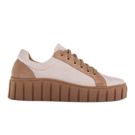 Marco Shoes Sportiga låga skor med lätt botten beige