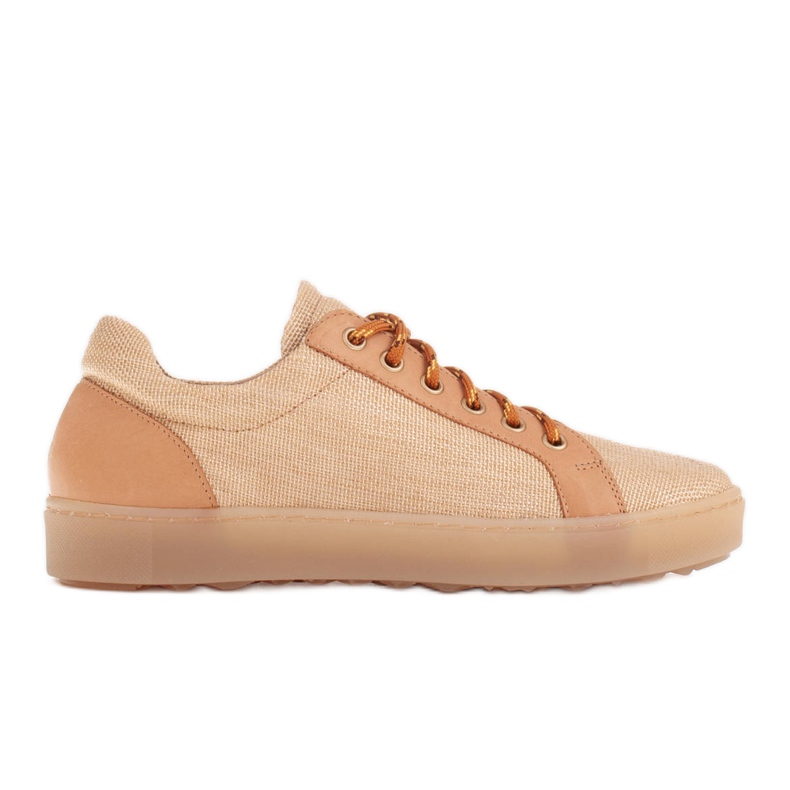 Marco Shoes Sportiga textilskor beige