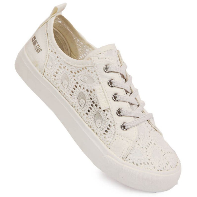 Lace Big Star Jr. JJ374012 vita sneakers svart