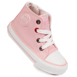 Textilsneakers Big Star Jr HH374087 svart rosa