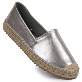 Espadrillor Big Star W HH274504 silver beige