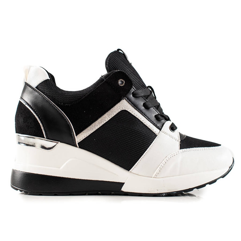 TRENDI Light Wedge Sneakers vit svart