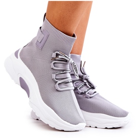 Sportstrumpor dam Grå KeSports purpur