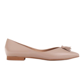 Marco Shoes Kvinnors ballerina med låga sidor beige