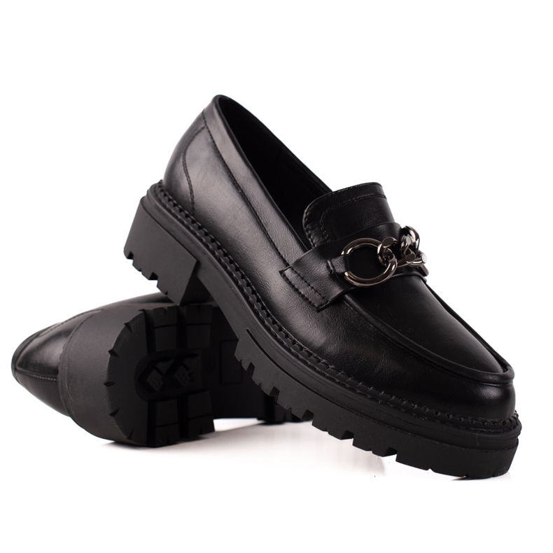 Fashionabla loafers på LA.FI-plattformen svart