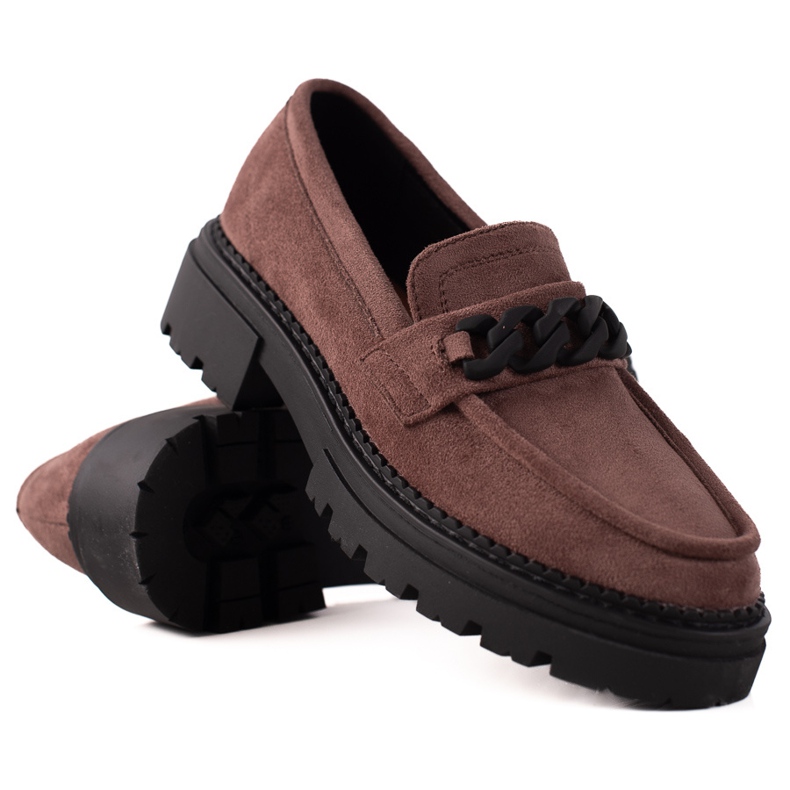 LA.FI Brun mocka Loafers svart