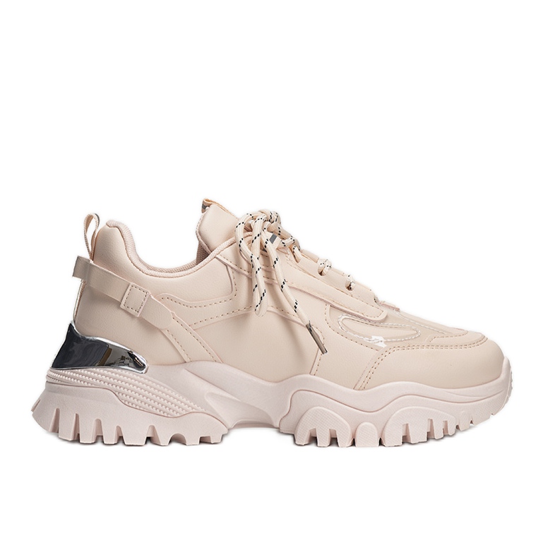 Nude Trainers med metalliska Ansley-inlägg rosa